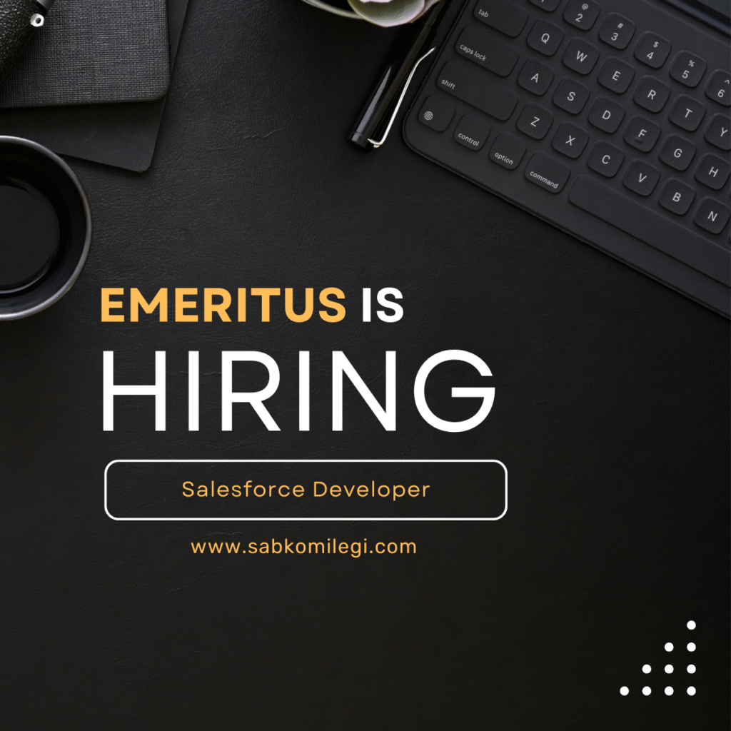 Emeritus Is hiring salesforce developer