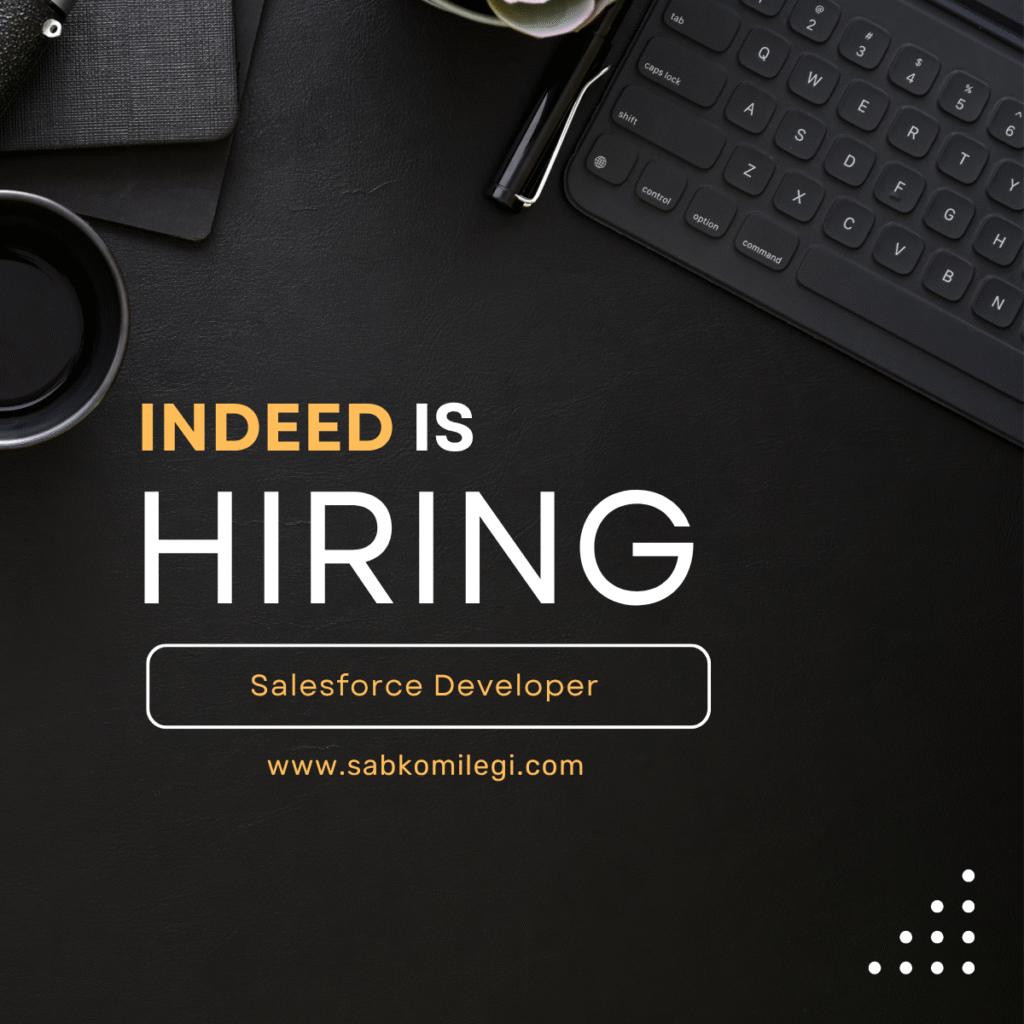 Indeed is hiring salesforce Developer