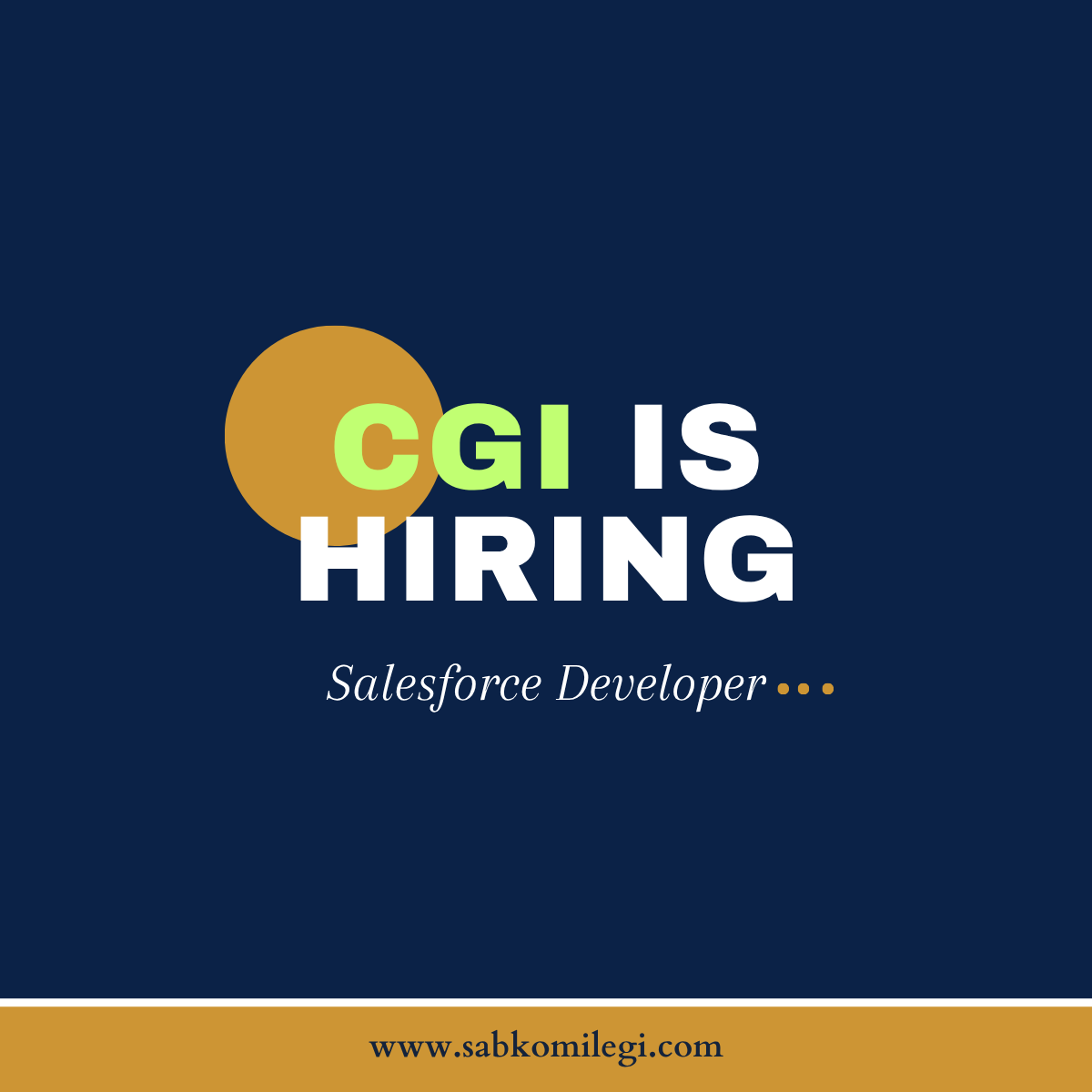 CGI is hiring salesforce developer