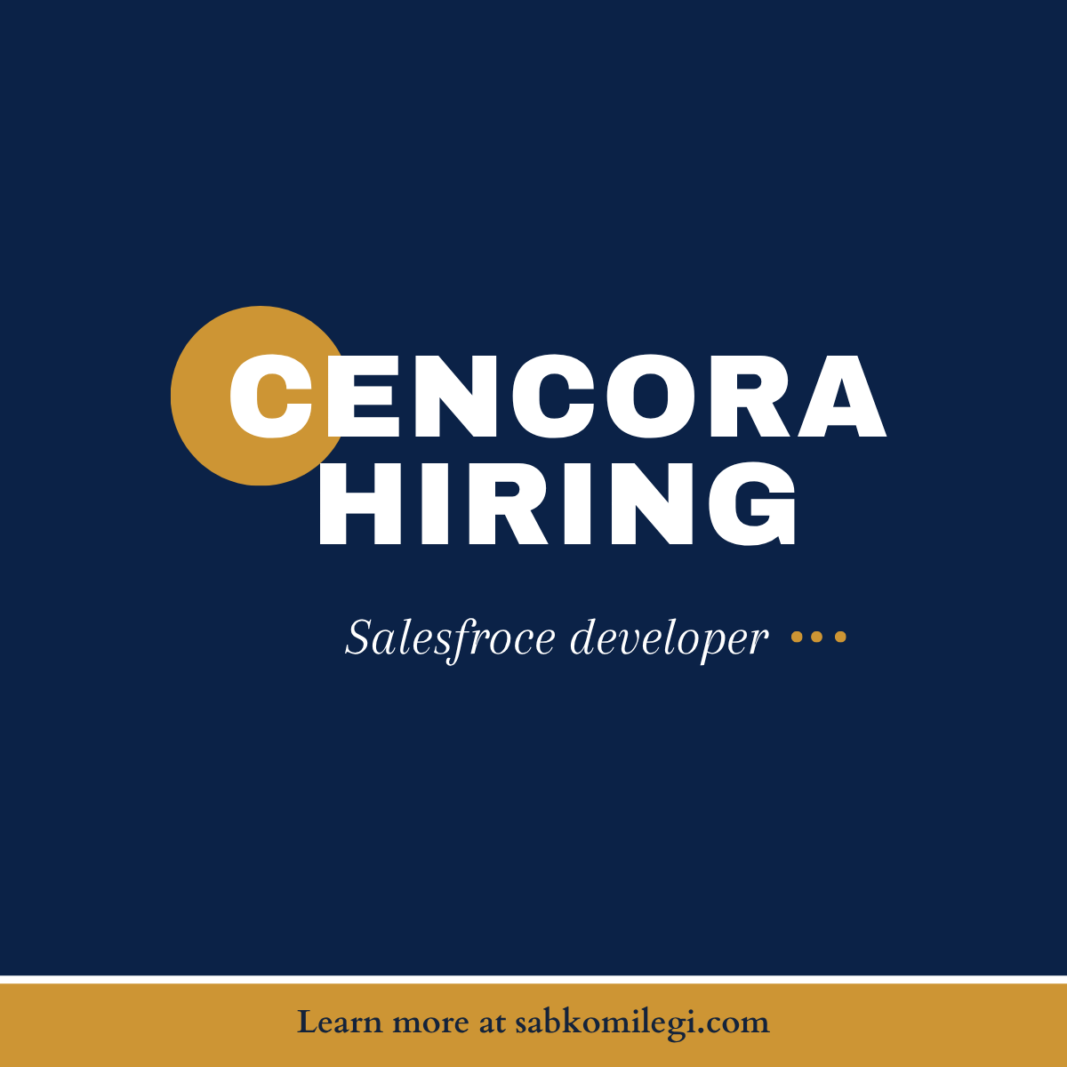 Cencora is hiring salesforce developer